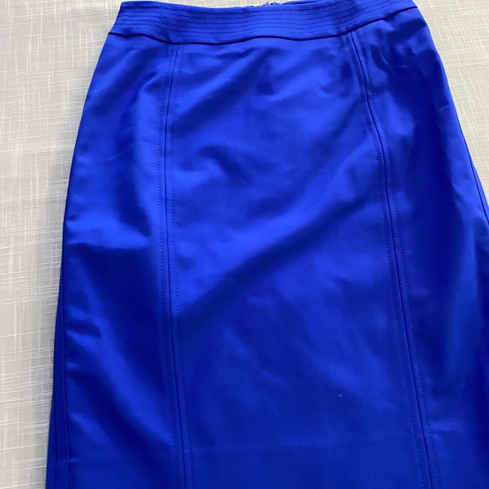 White House Black Market Blue Pencil Skirt. Women’s size 0- NWT - Picture 10 of 16